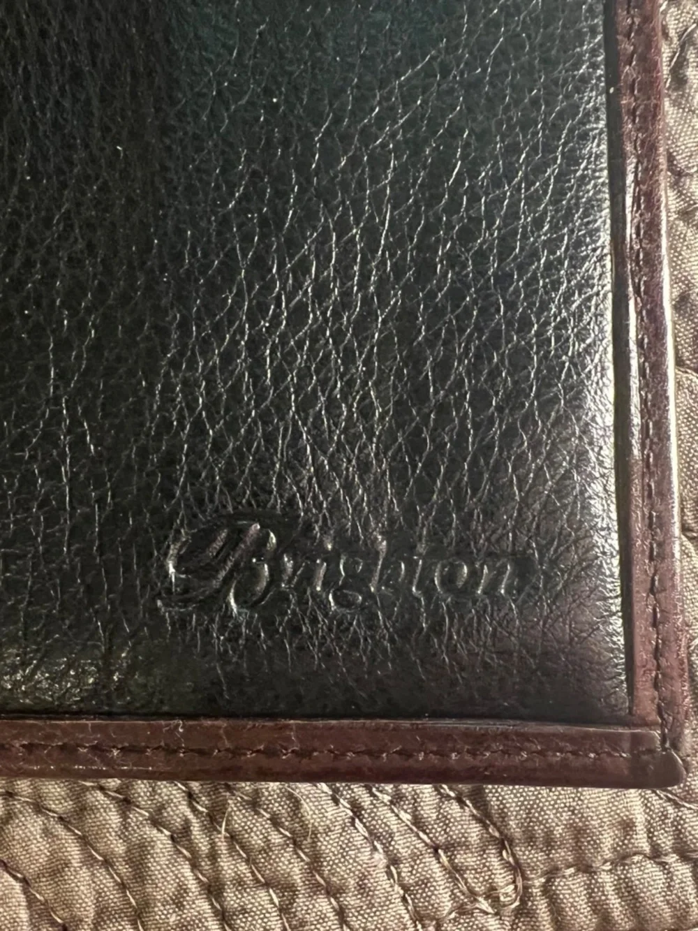 Brighton Wallet with Braided and Metal Detail Leather Lined Croc Embossed Brown - Picture 5 of 7